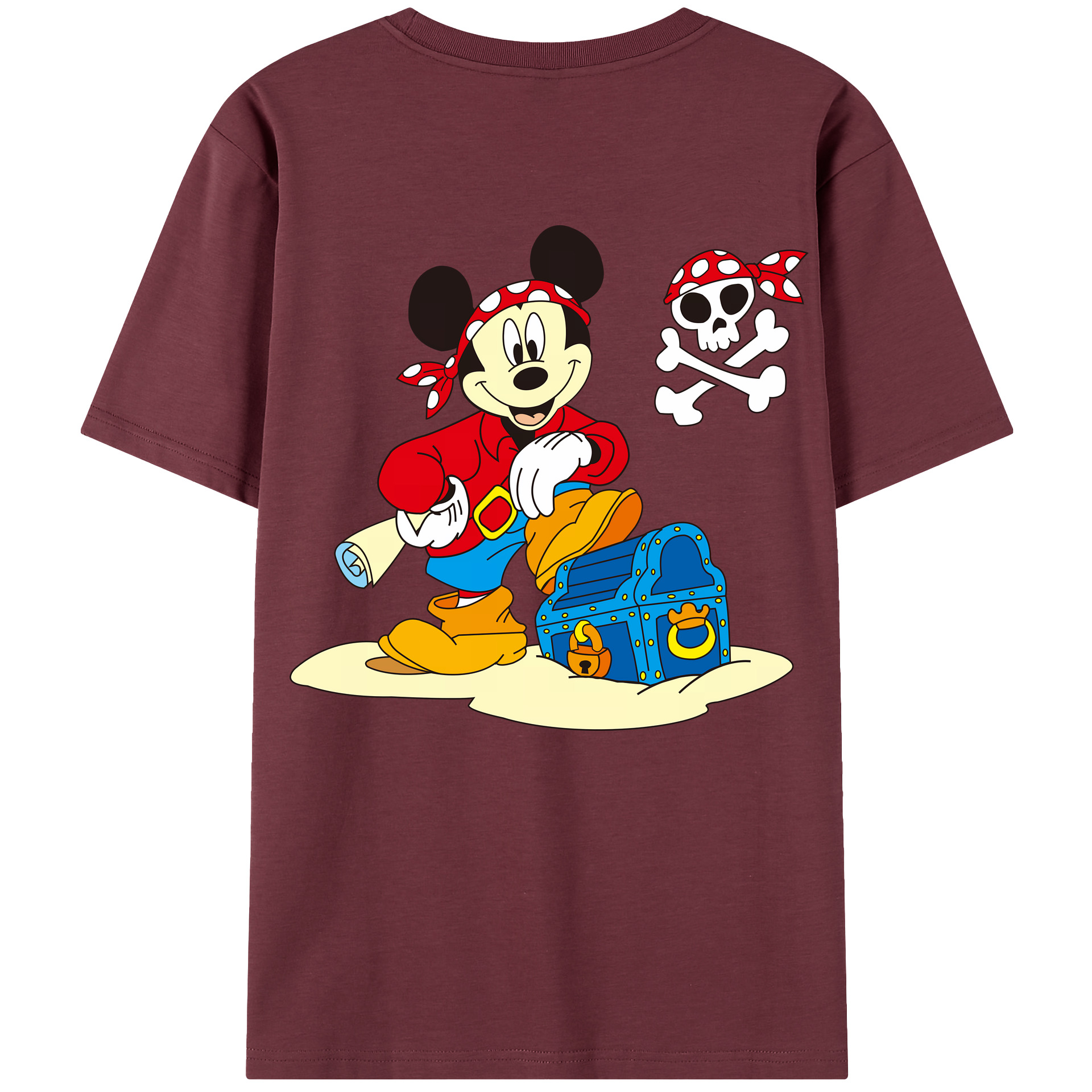 （画像用） ミッキーマウス Mickey Mouse 綿100％半袖Tシャツ（背面プリント）